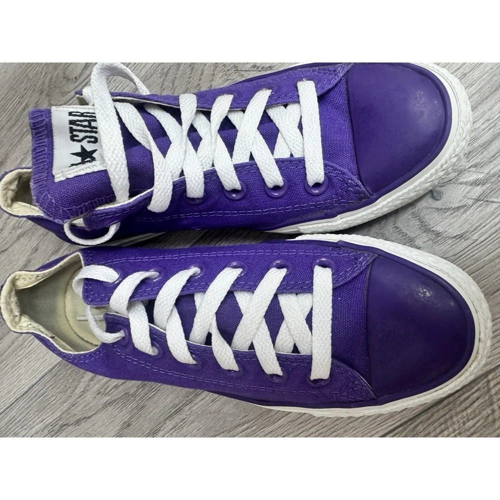 Converse Chuck Taylor All Star Low Top Purple Sneakers Mens 5 Womens 7 - Picture 9 of 10